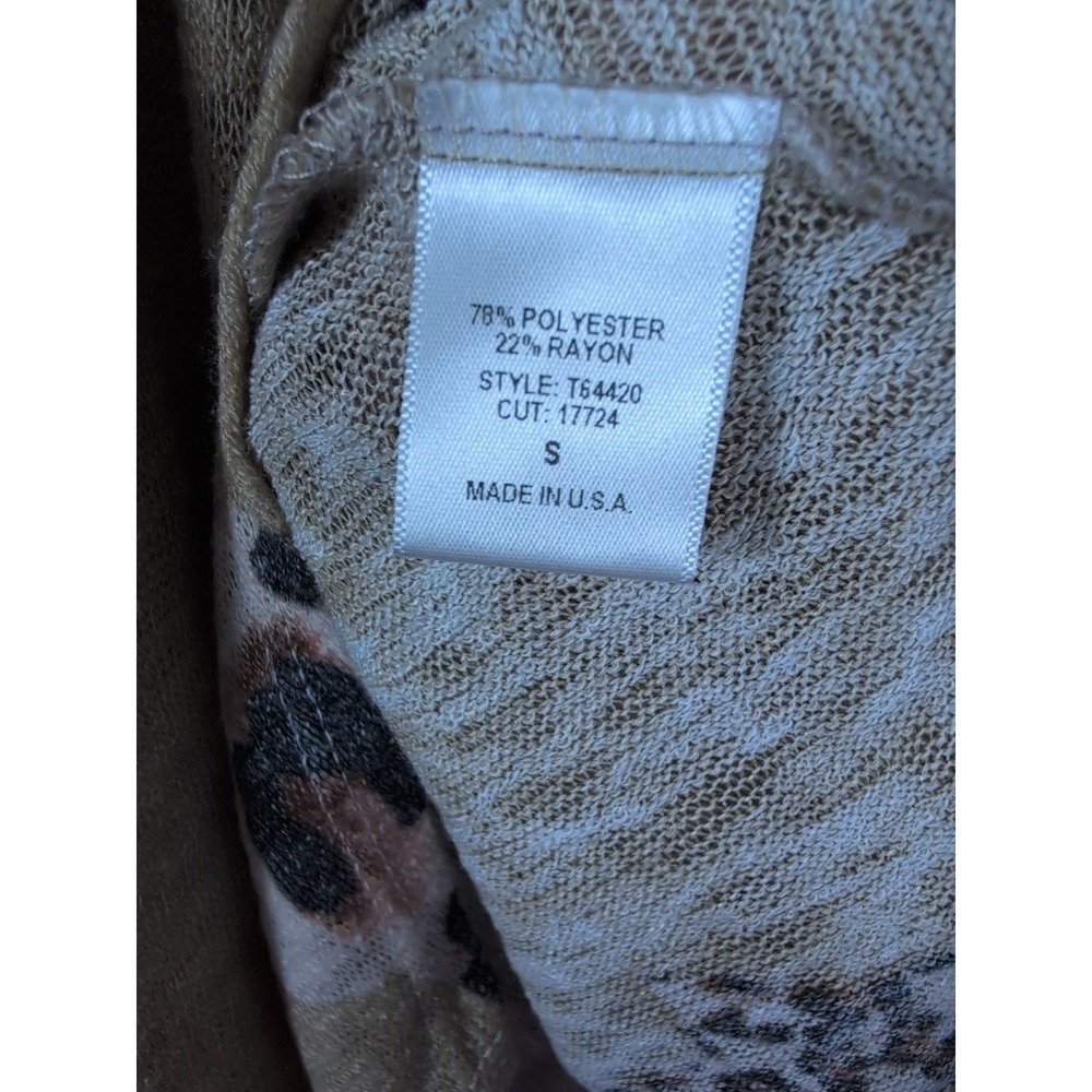 Brown Animal Print Oversized Small Oddi Nwot Soft - Picture 7 of 9